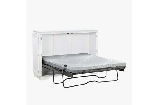 San Sebastian White Queen Murphy Cabinet Bed