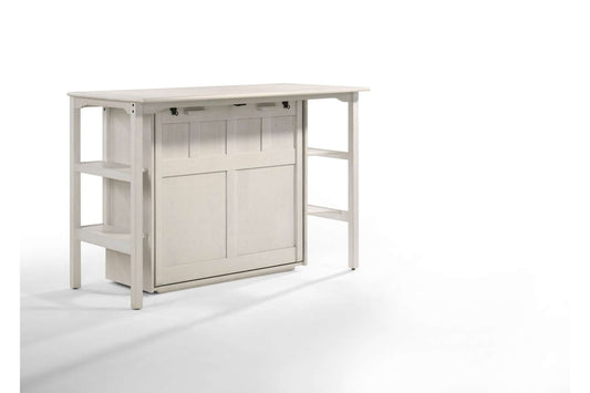 Siesta Antique White Twin Desk Murphy Cabinet