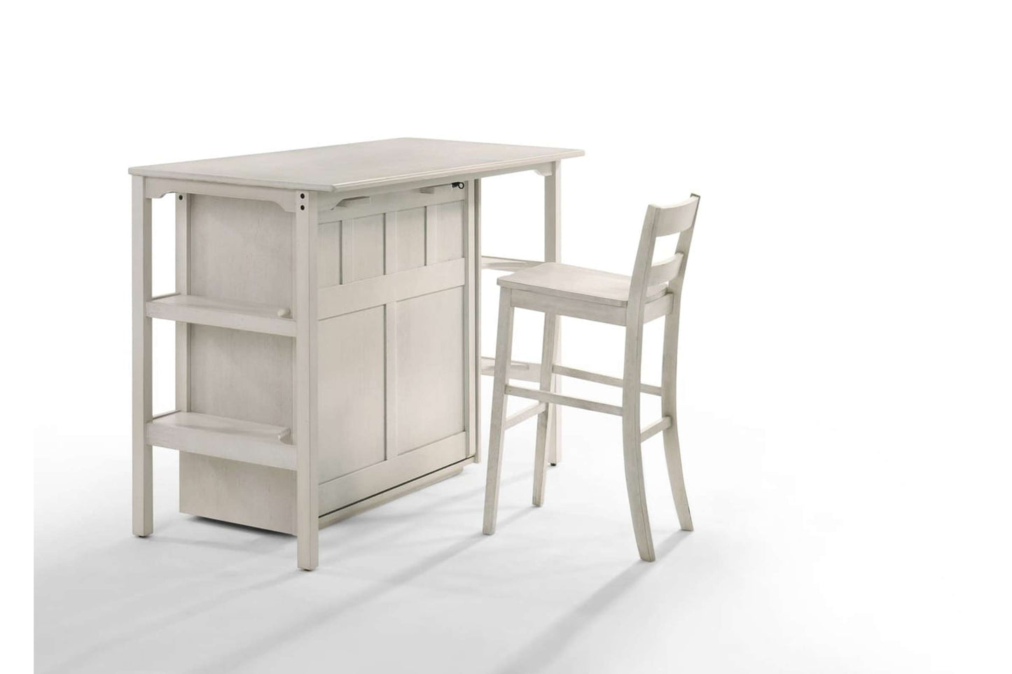 Siesta Antique White Twin Desk Murphy Cabinet