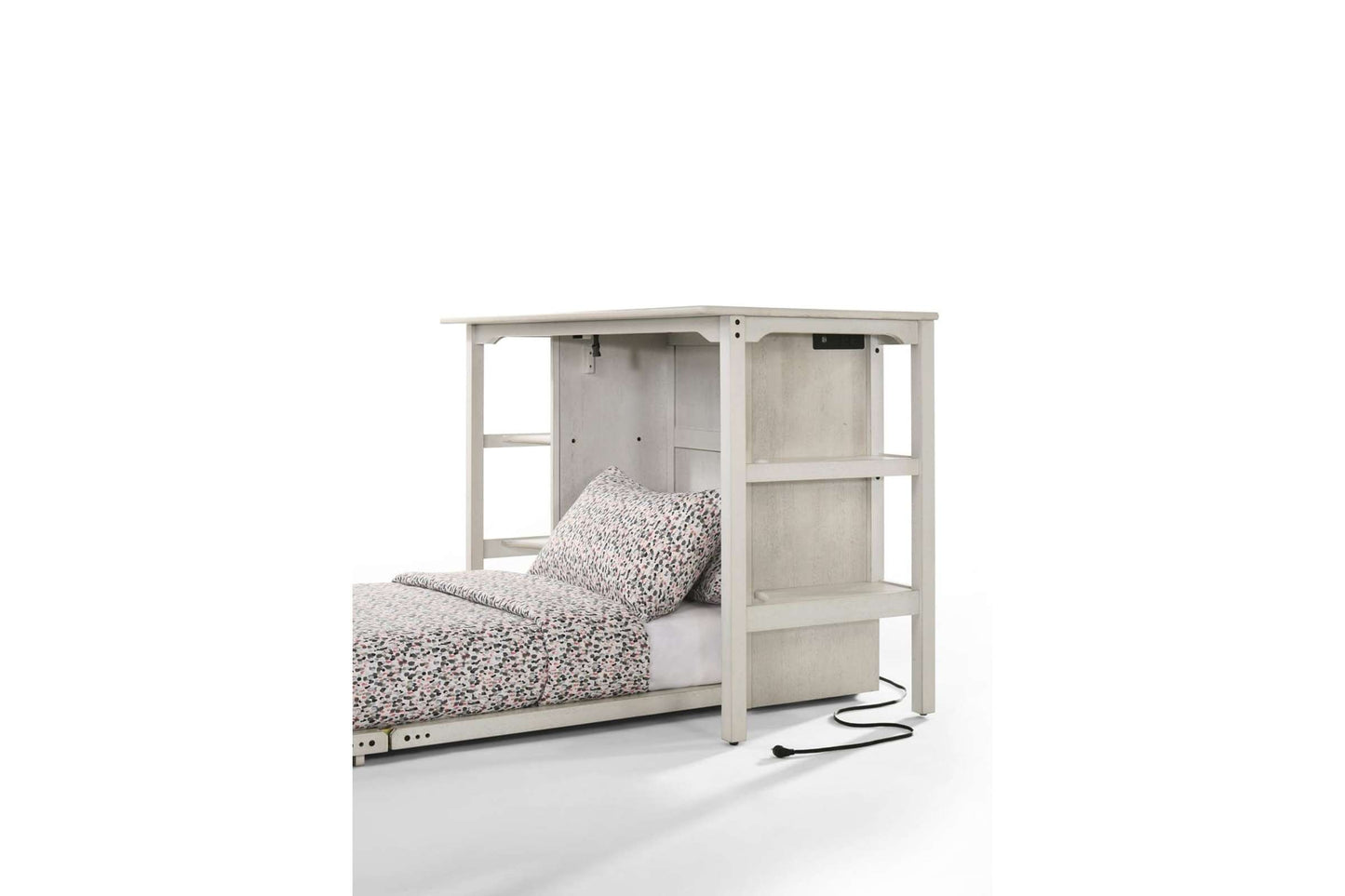 Siesta Antique White Twin Desk Murphy Cabinet