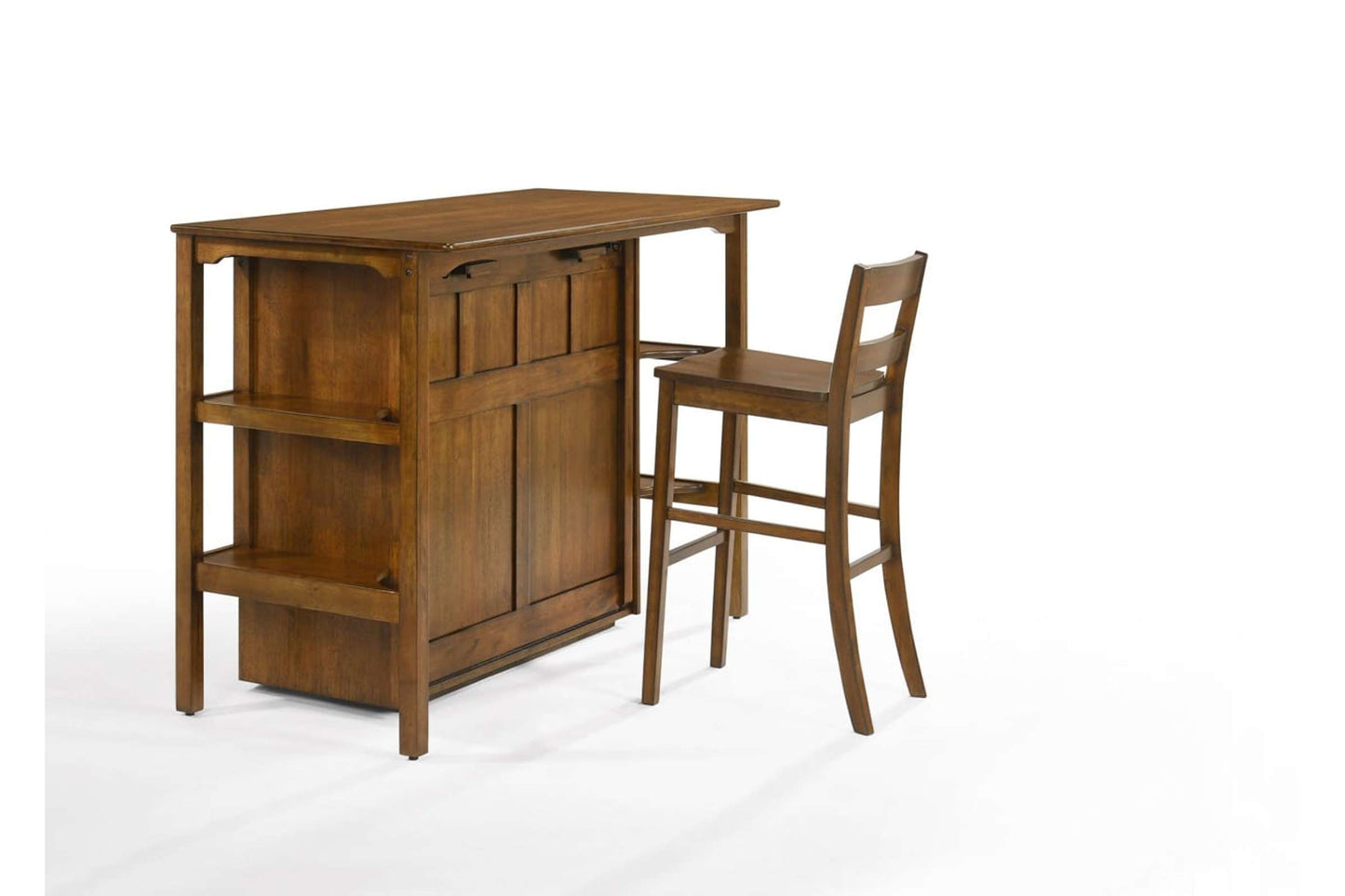 Siesta Black Walnut Twin Desk Murphy Cabinet