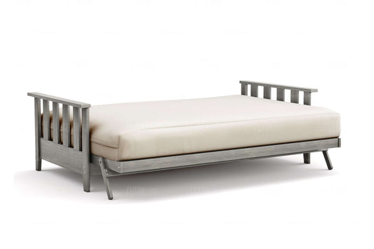 Queen Size Wall Hugger Futon Frame - Canby Gray
