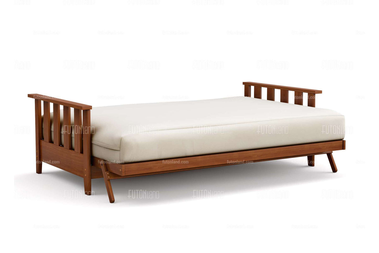 Queen Size Canby Warm Cherry Wall Hugger Futon Frame