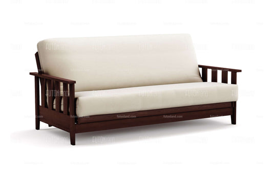Queen Size Wall Hugger Futon Frame - Canby Black Walnut Finish