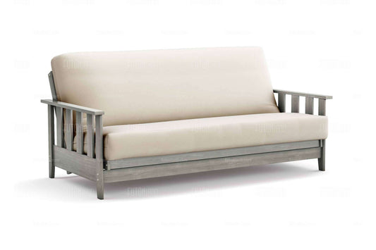Queen Size Wall Hugger Futon Frame - Canby Gray