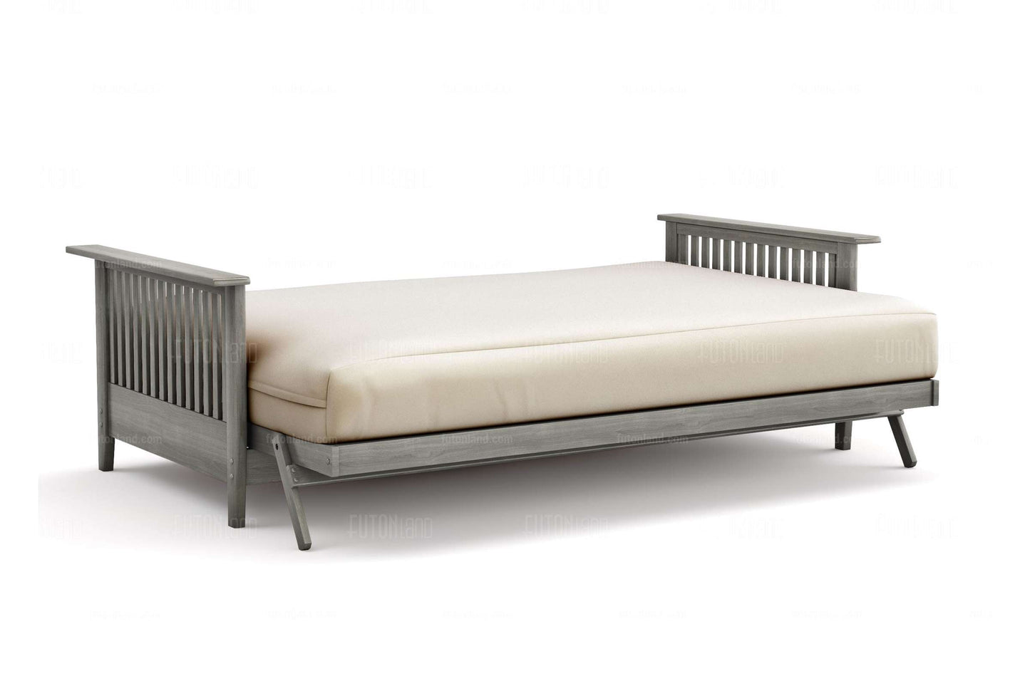 Denali Gray Wall Hugger Futon Frame - Queen Size
