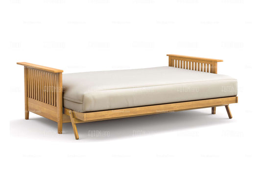 Denali Natural Wall Hugger Futon Frame - Full Size