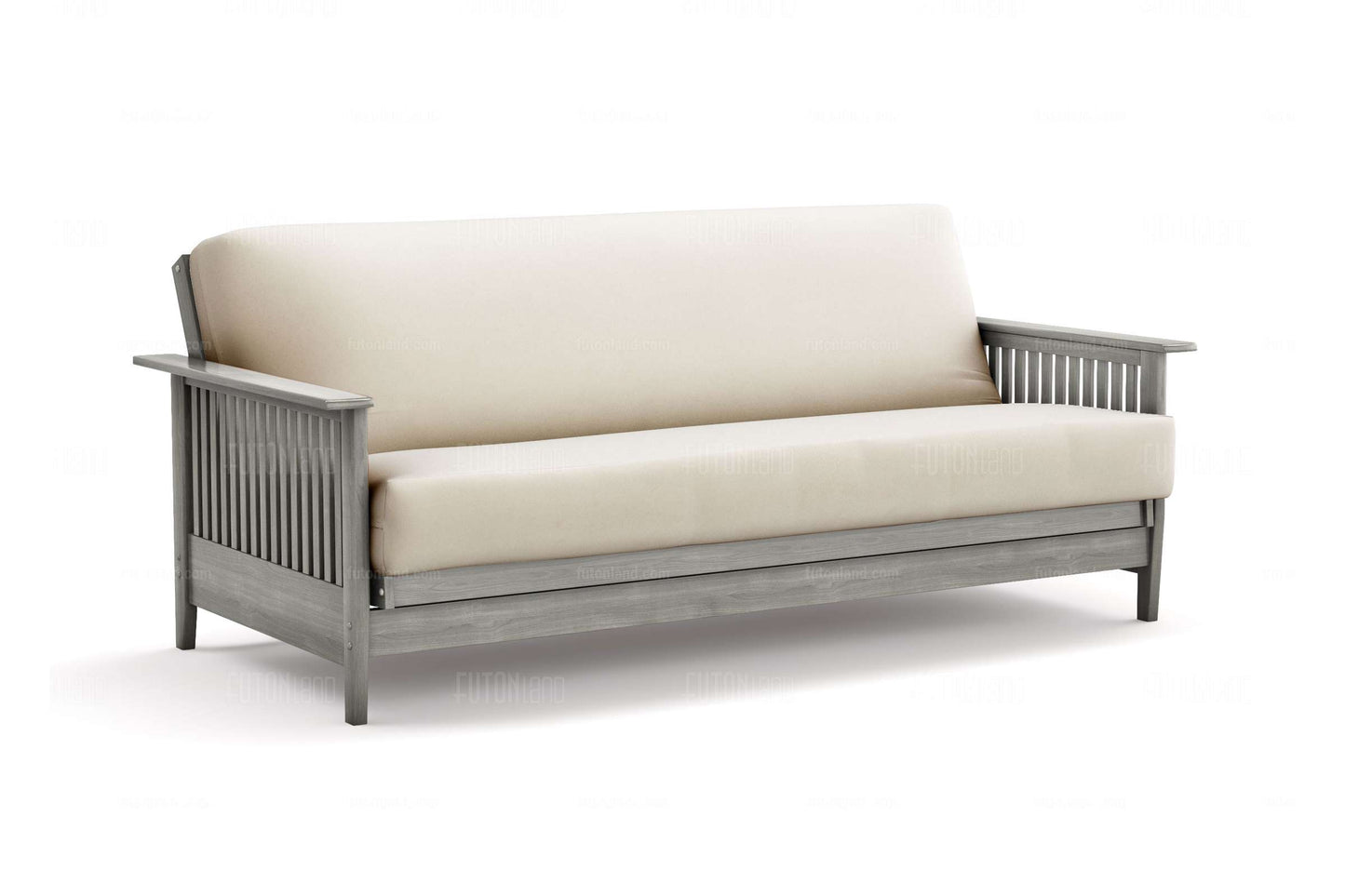 Denali Gray Wall Hugger Futon Frame - Full Size