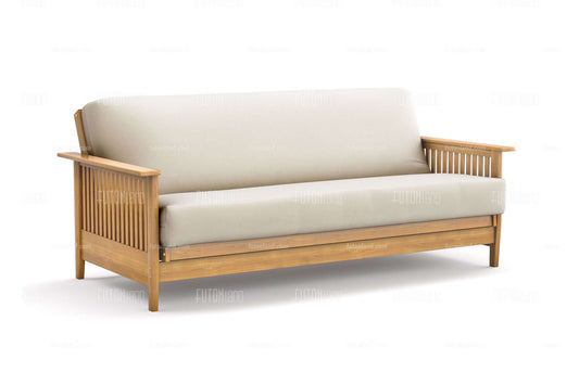 Denali Natural Wall Hugger Futon Frame - Full Size