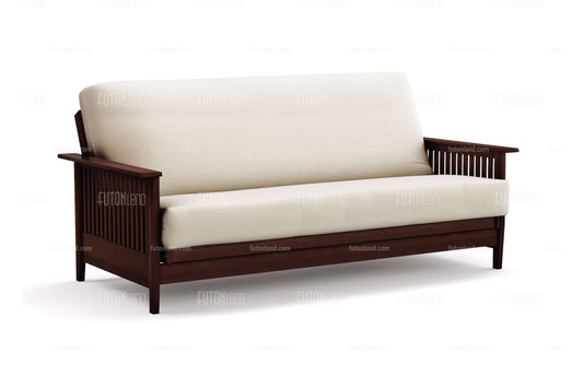 Queen Size Wall Hugger Futon Frame - Denali Dark Cherry