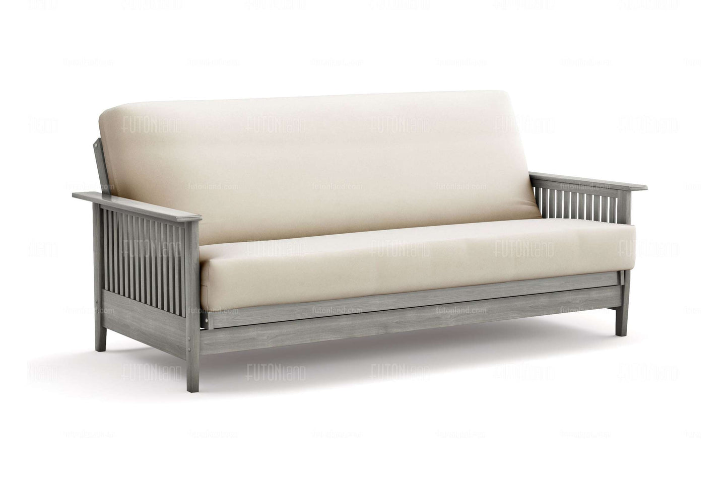 Denali Gray Wall Hugger Futon Frame - Queen Size