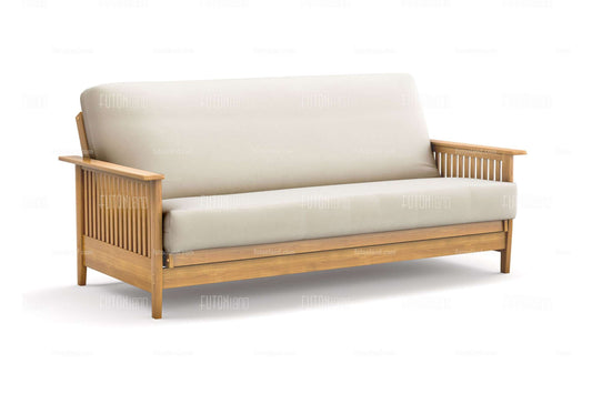 Queen Size Denali Natural Wall Hugger Futon Frame