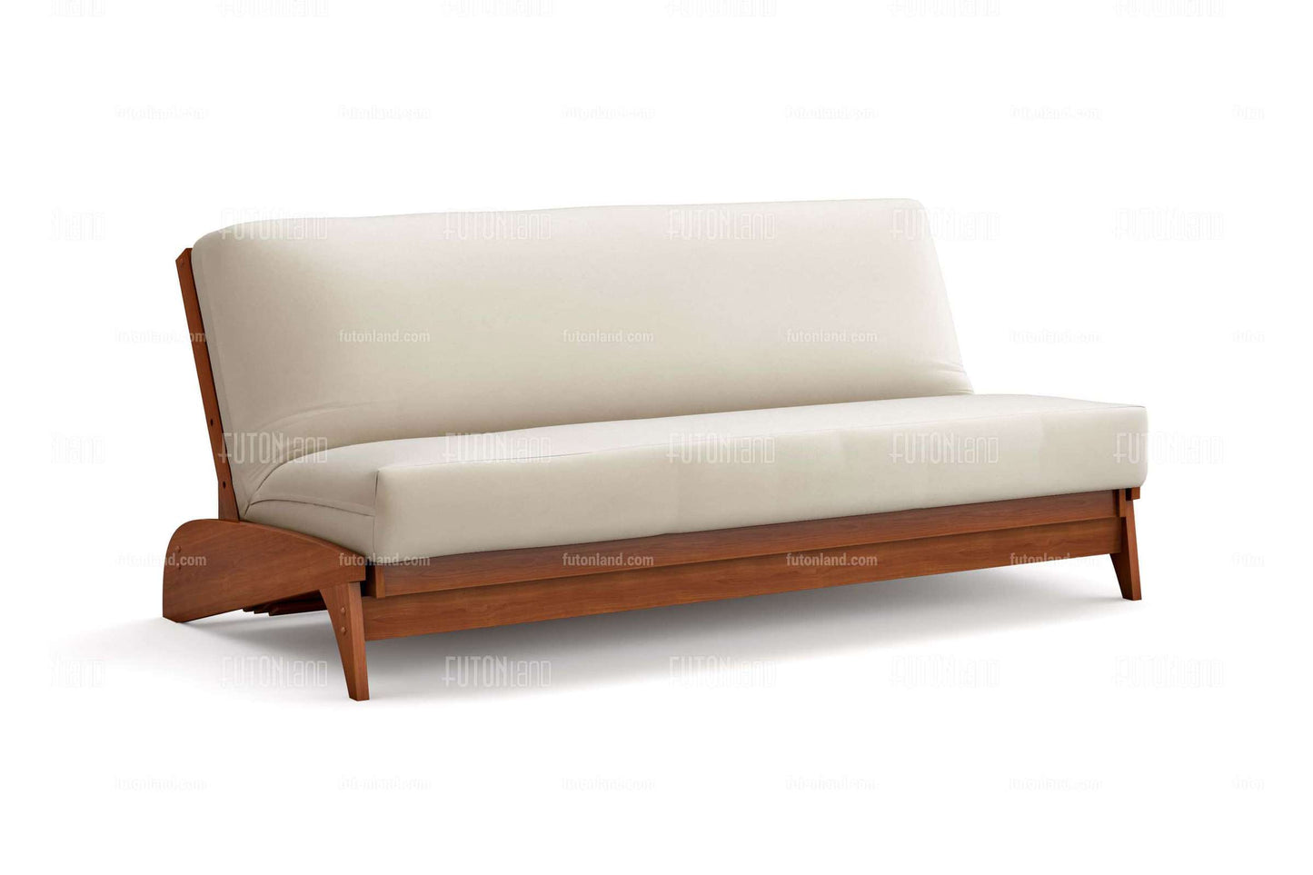 Full Size Dillon Warm Cherry Wall Hugger Futon Frame