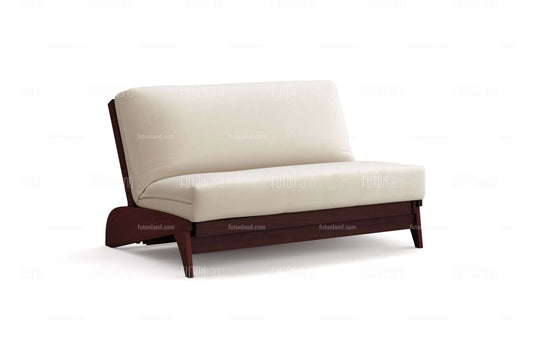Queen Loveseat Futon Frame - Dillon Dark Cherry Wall Hugger