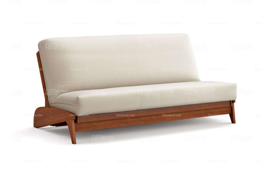 Queen Size Dillon Warm Cherry Wall Hugger Futon Frame