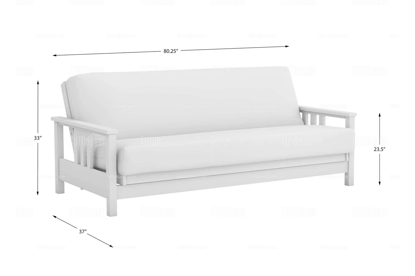 Full Size Durango Black Walnut Wall Hugger Futon Frame