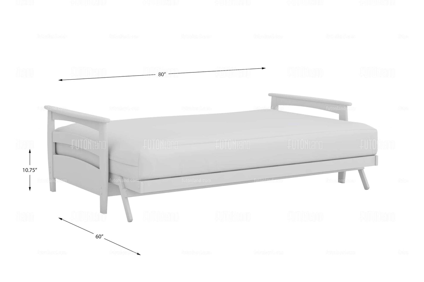 Queen Size Galena Dark Cherry Wall Hugger Futon Frame