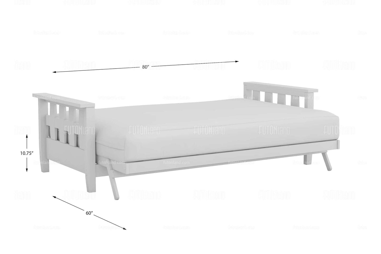 Queen Size Wall Hugger Futon Frame - Lambton Dark Cherry