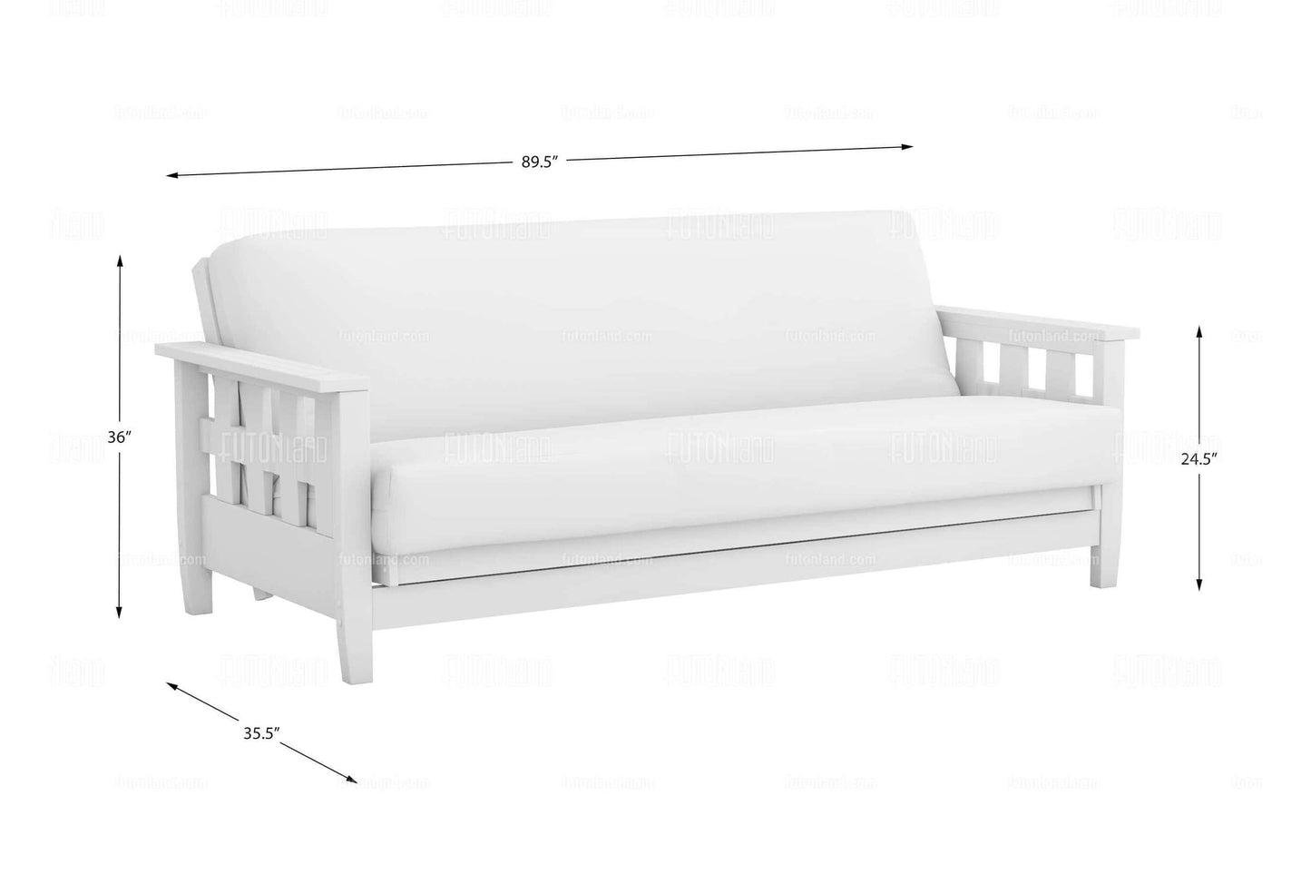 Queen Size Wall Hugger Futon Frame - Lambton Dark Cherry