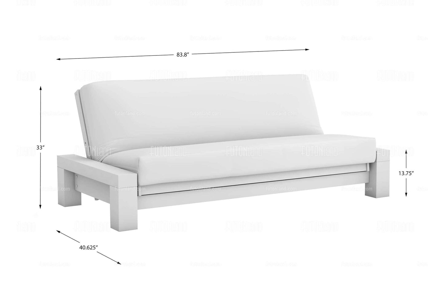 Wall Hugger Futon Frame - Full Size - Rockwell Black Walnut