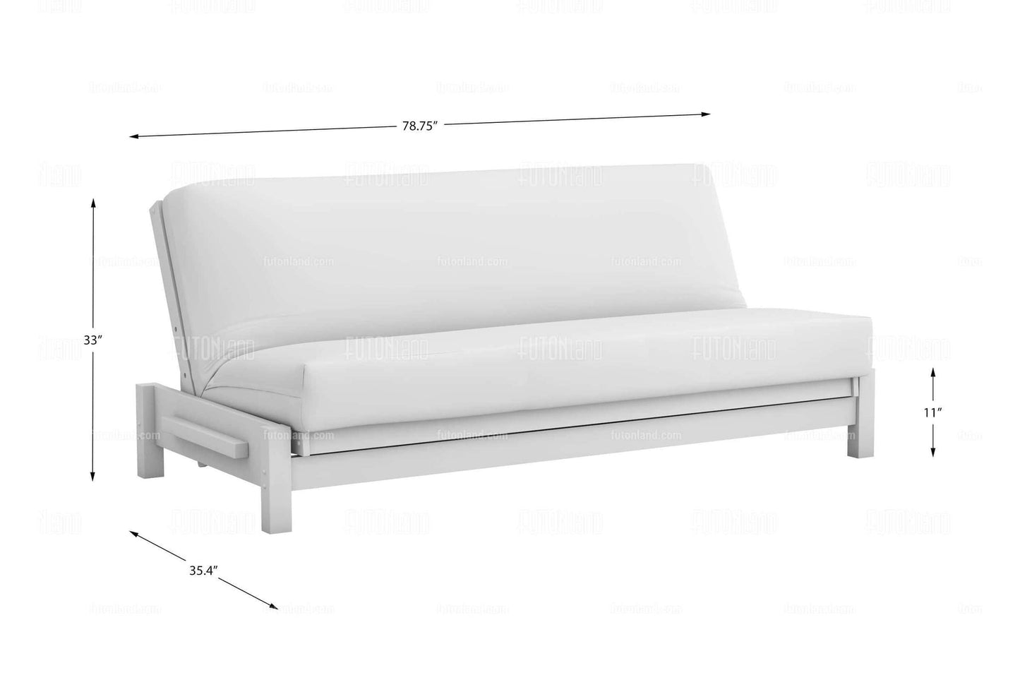 Futon Frame - Full Size - Tozi Black Walnut Wall Hugger