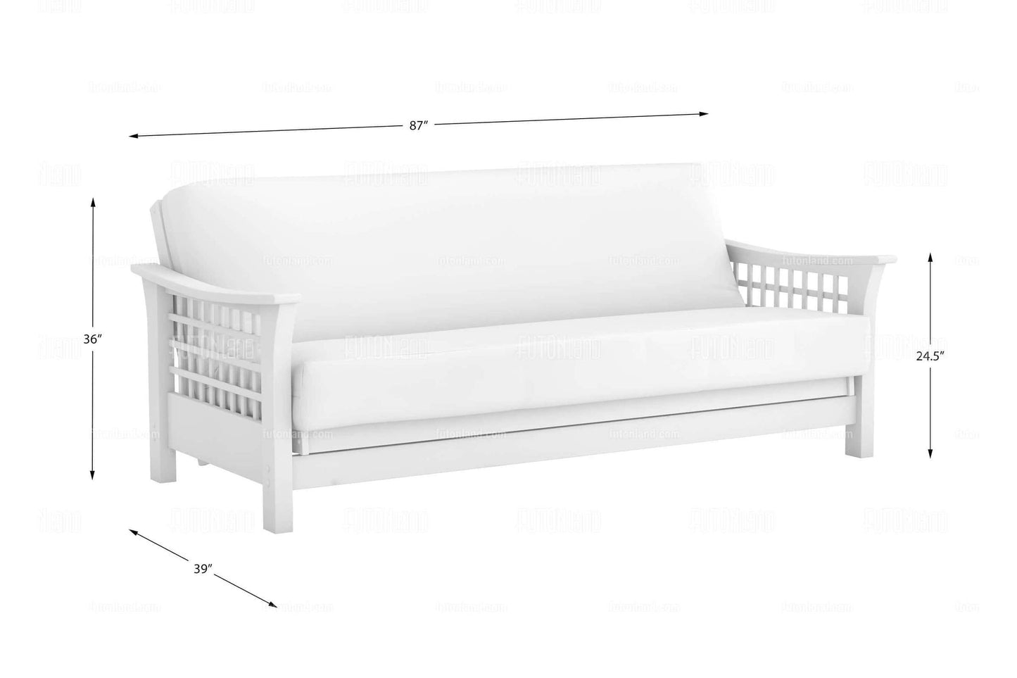 Queen Size Trelli Warm Cherry Wall Hugger Futon Frame