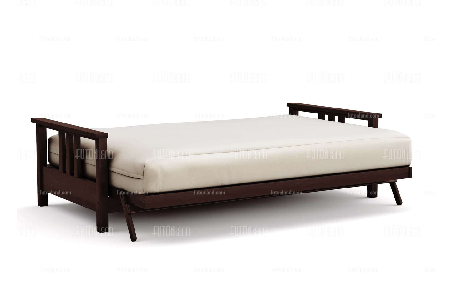 Queen Size Wall Hugger Futon Frame - Durango Black Walnut
