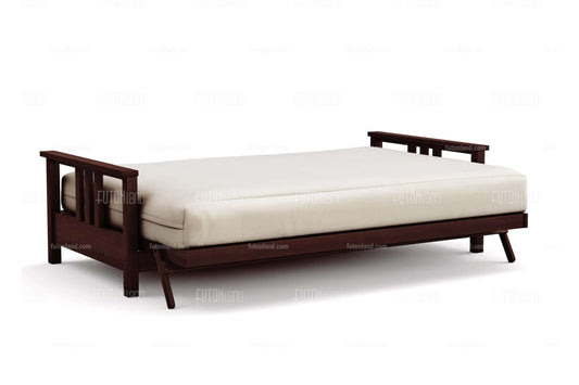 Queen Size Wall Hugger Futon Frame - Durango Dark Cherry Finish