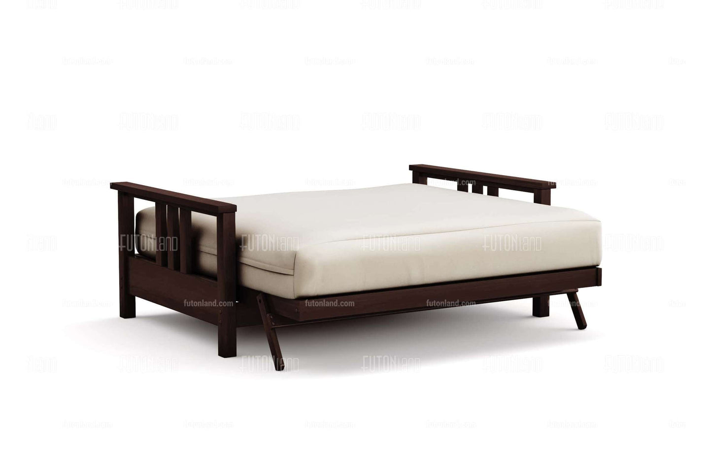 Queen Loveseat Futon Frame - Durango Black Walnut Wall Hugger