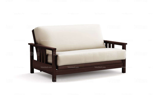 Queen Loveseat Futon Frame - Durango Black Walnut Wall Hugger