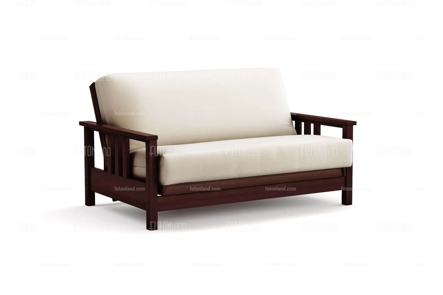 Queen Loveseat Futon Frame - Durango Dark Cherry Wall Hugger