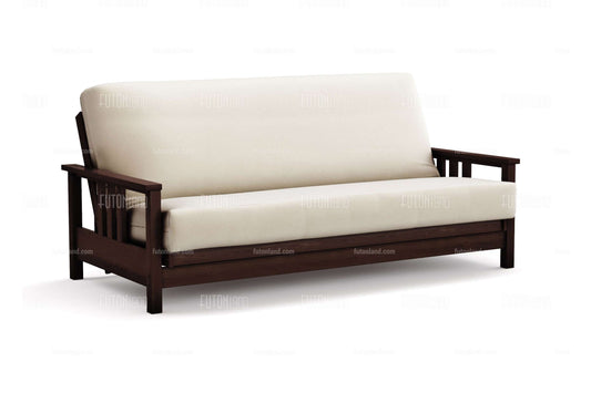 Queen Size Wall Hugger Futon Frame - Durango Black Walnut