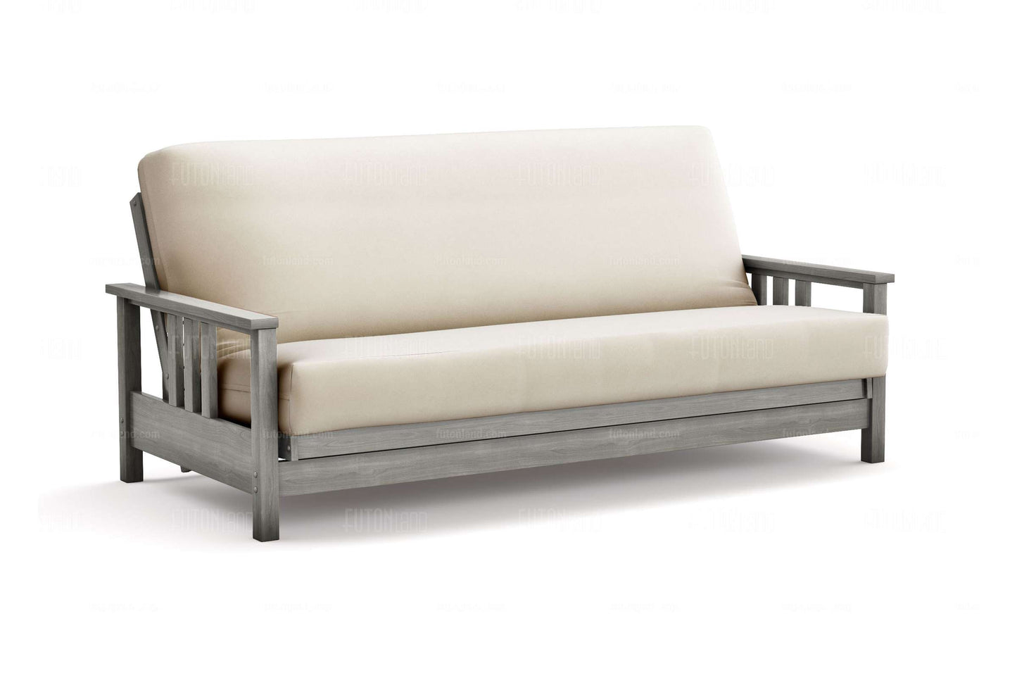 Queen Size Wall Hugger Futon Frame - Durango Gray