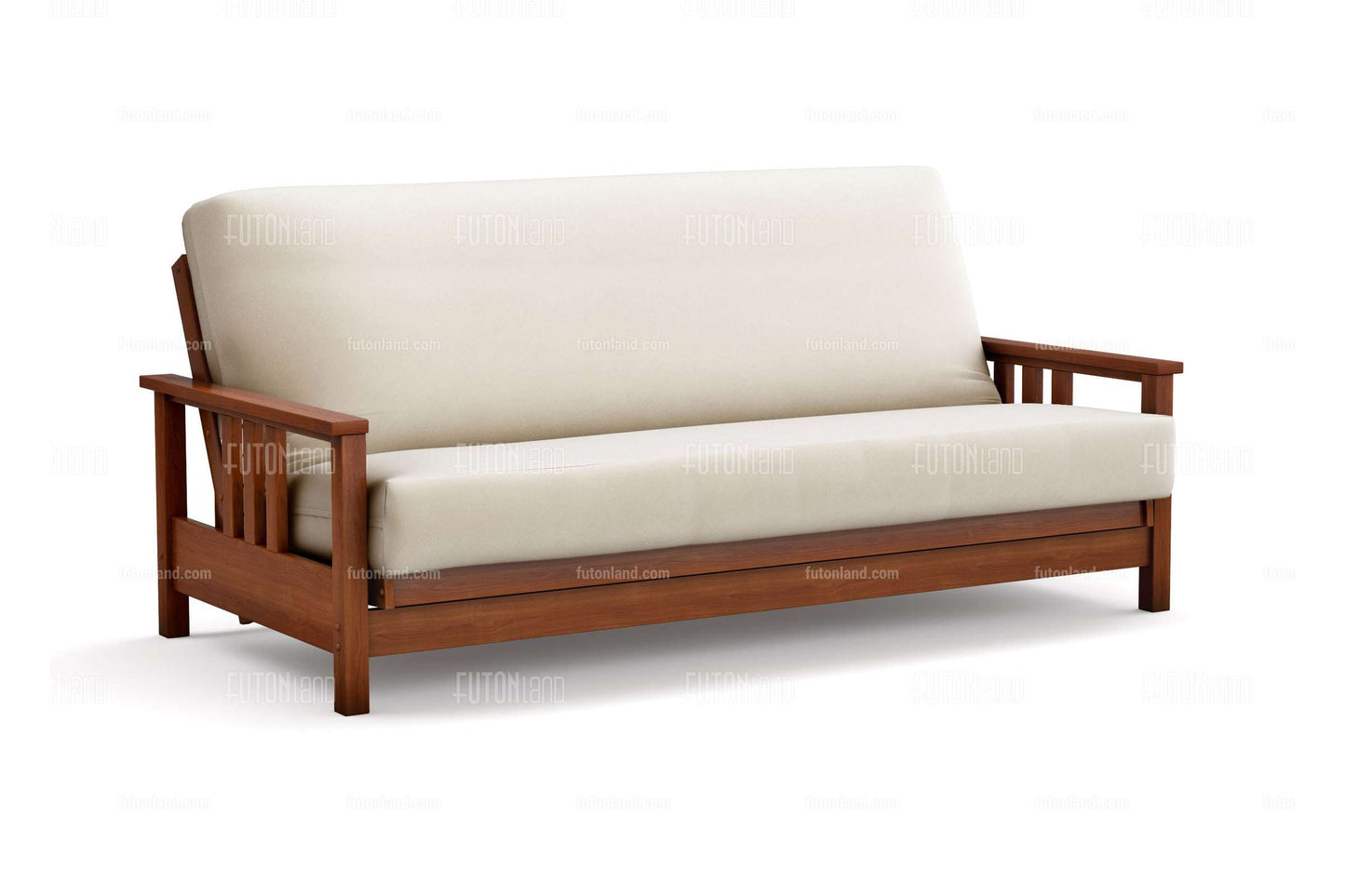 Queen Size Wall Hugger Futon Frame - Durango Warm Cherry Finish