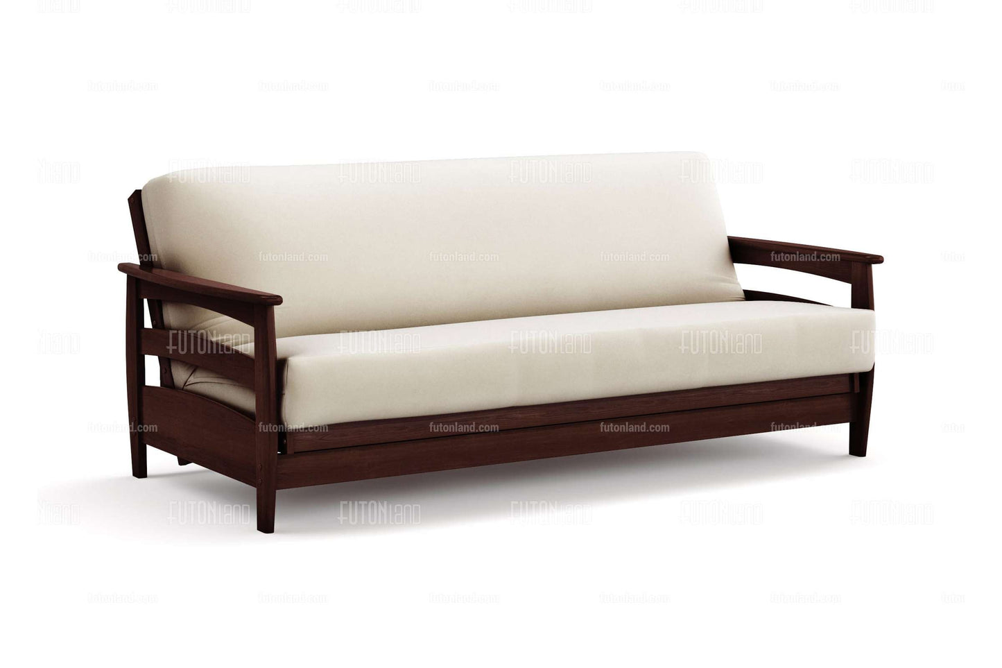 Full Size Galena Dark Cherry Wall Hugger Futon Frame