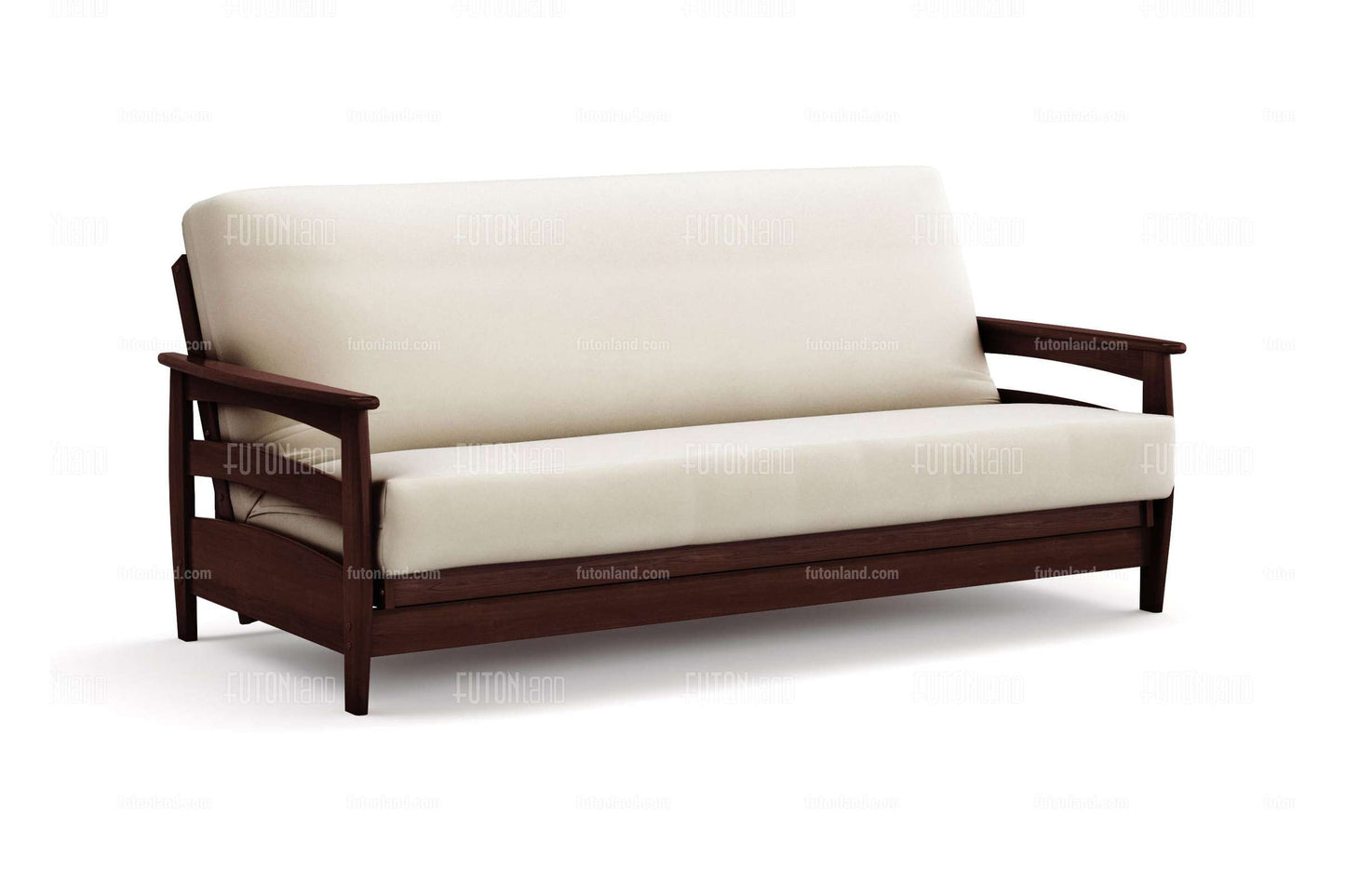 Queen Size Wall Hugger Futon Frame - Galena Black Walnut
