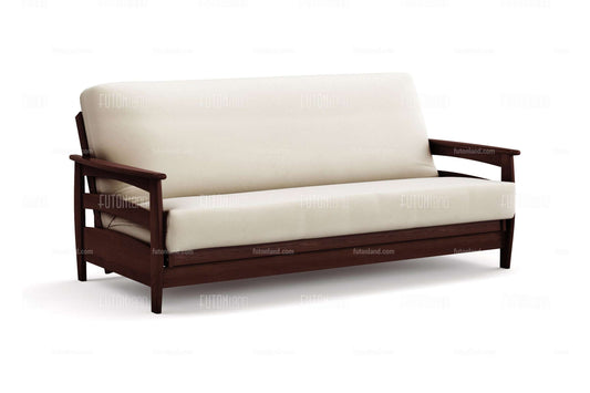 Queen Size Galena Dark Cherry Wall Hugger Futon Frame