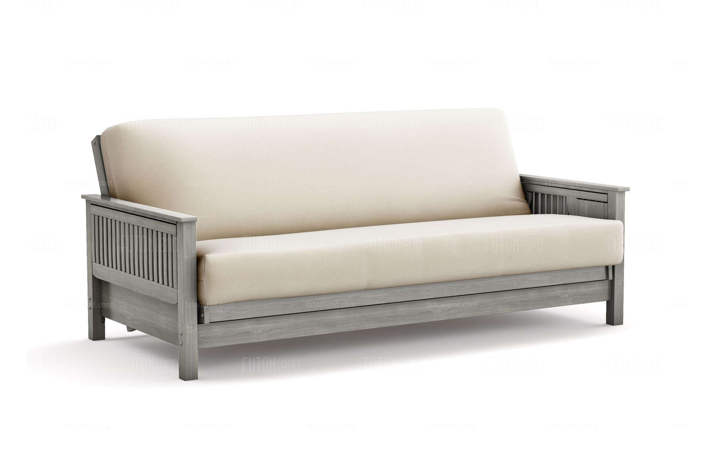 Tiro Gray Wall Hugger Futon Frame - Full Size