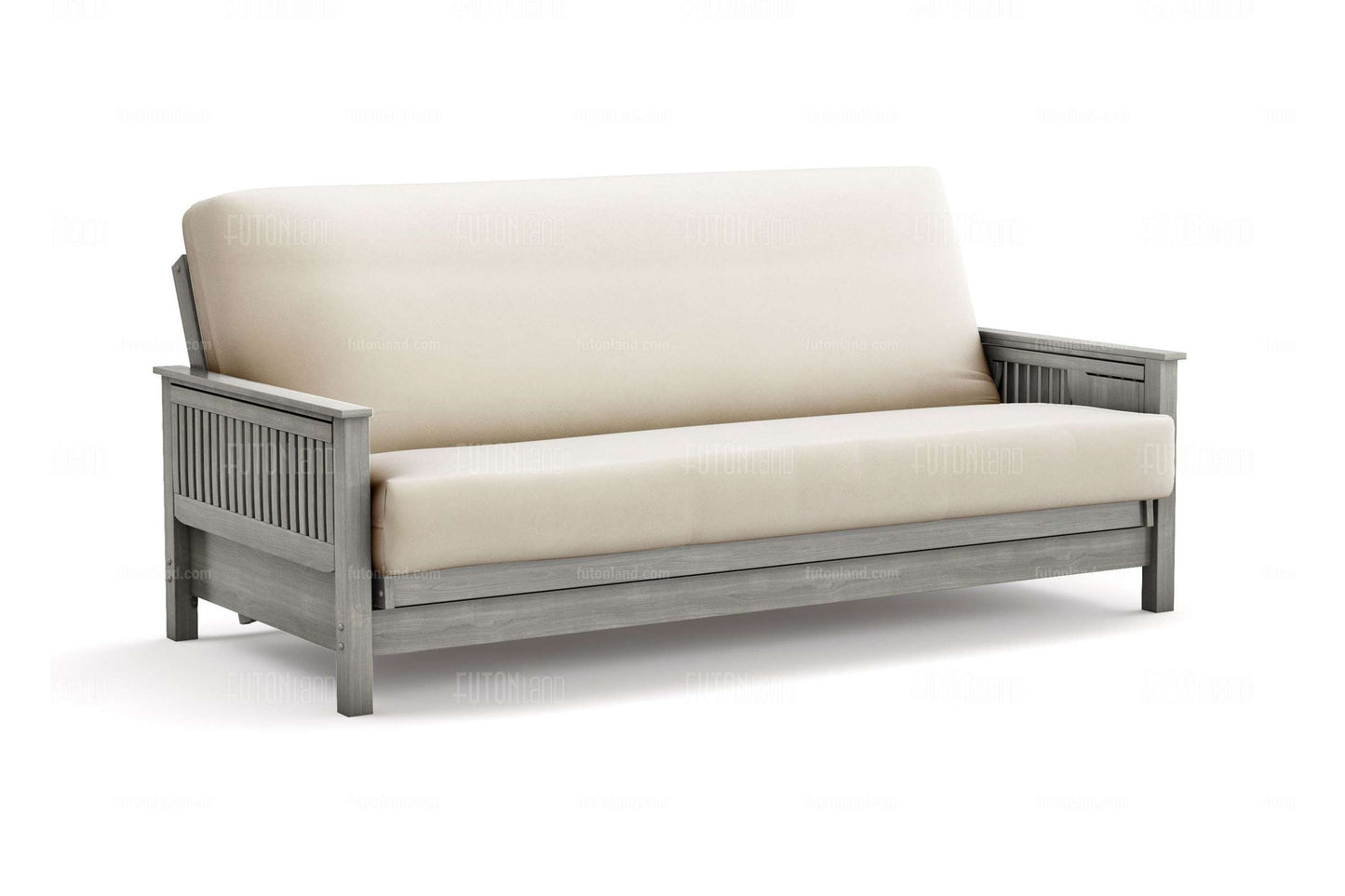 Queen Size Futon Frame - Tiro Wall Hugger in Gray