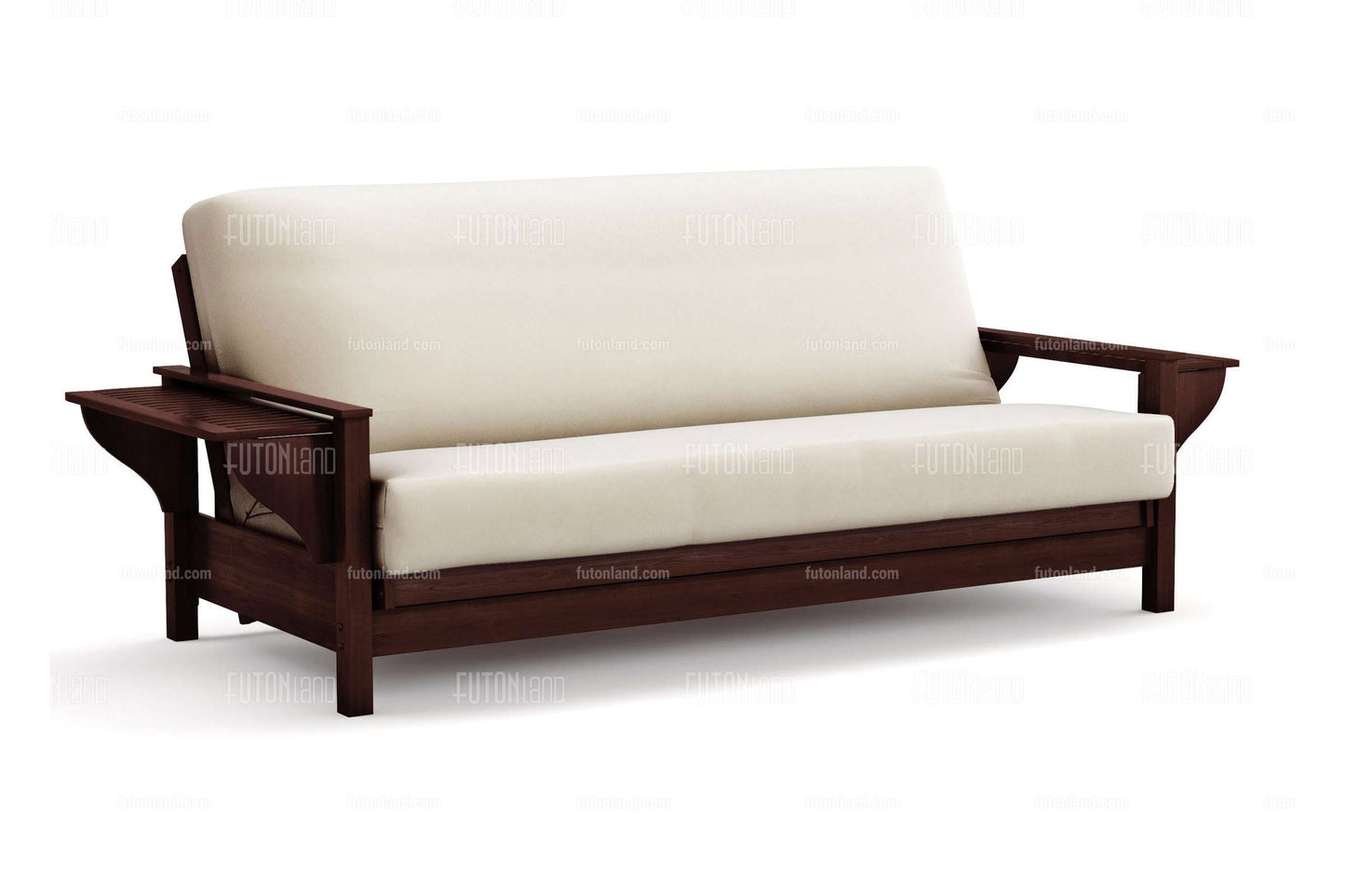 Queen Size Tiro Dark Cherry Wall Hugger Futon Frame
