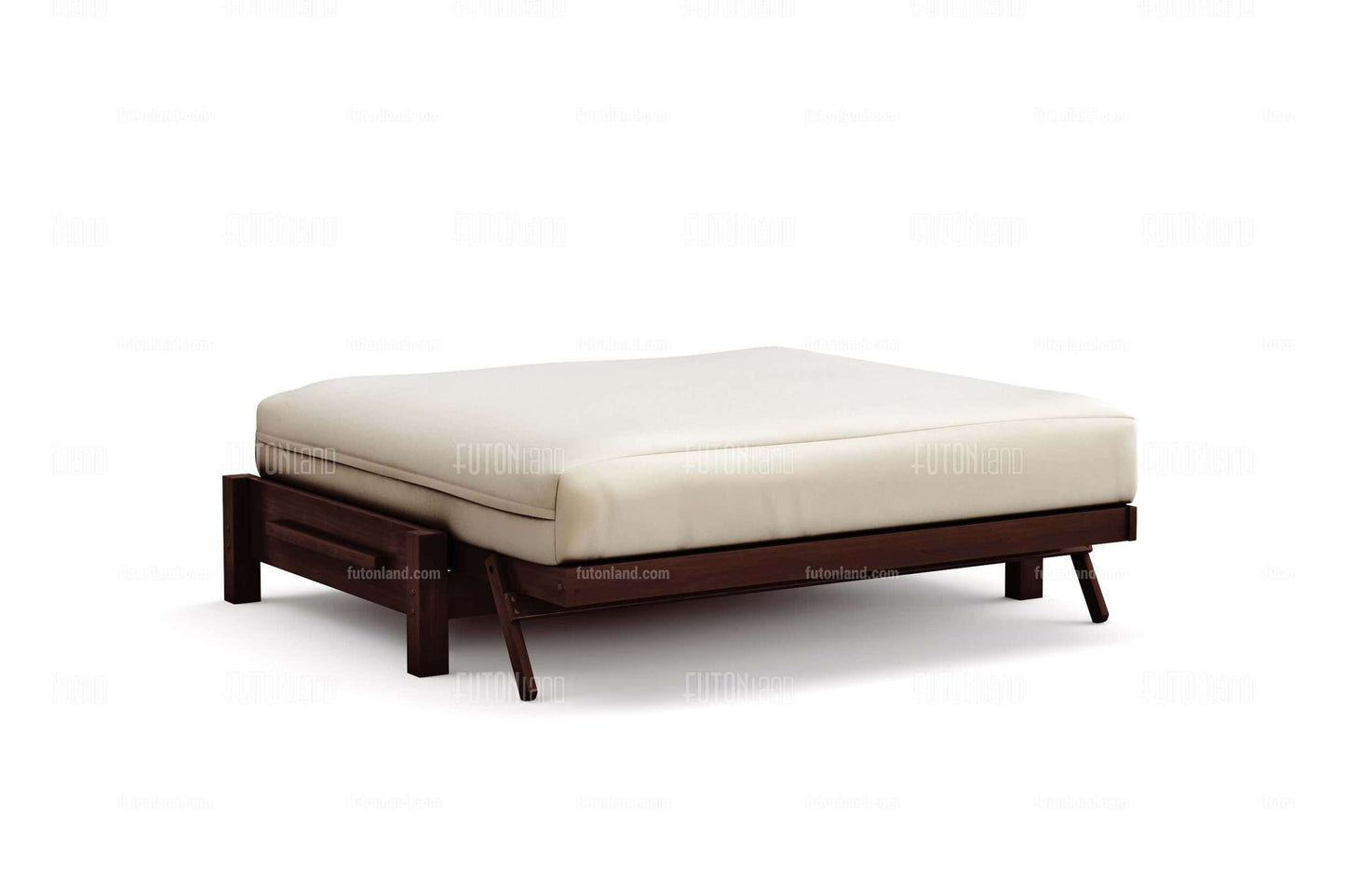 Queen Loveseat Futon Frame - Tozi Black Walnut Wall Hugger