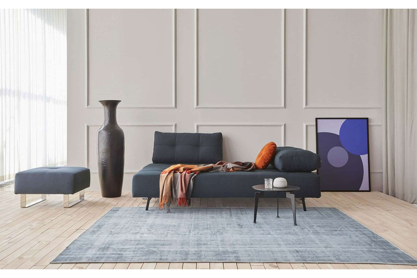 Deluxe Excess Sofa Bed (Queen Size) Mixed Dance Blue