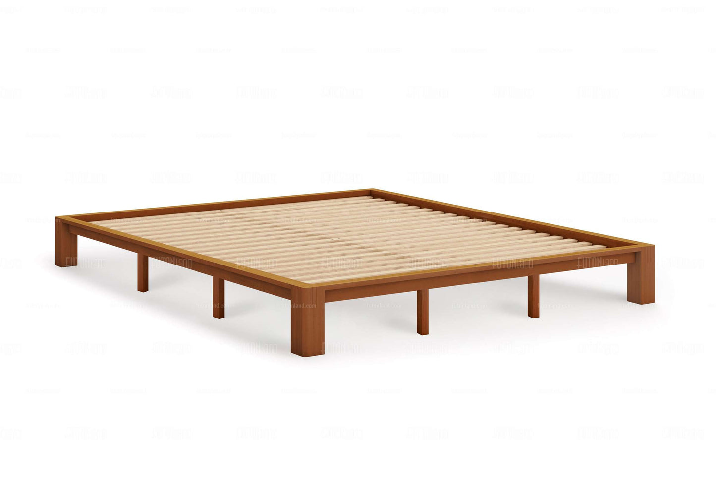 Japanese-Style Tall Tatami Platform Base - 9' x 9' Solid Indonesian Mahogany