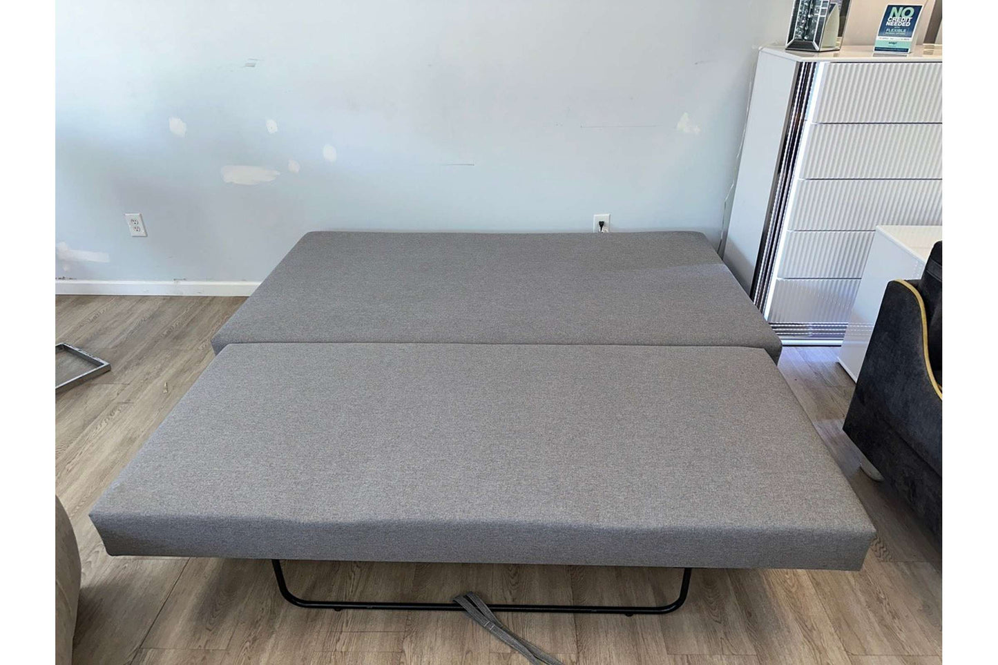Taho Sofa Bed Sleeper Light Gray w/Storage