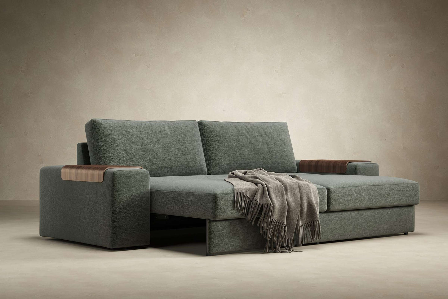Vilander Sofa Bed w/Wide Arms (Full Size) Avella Warm Gray