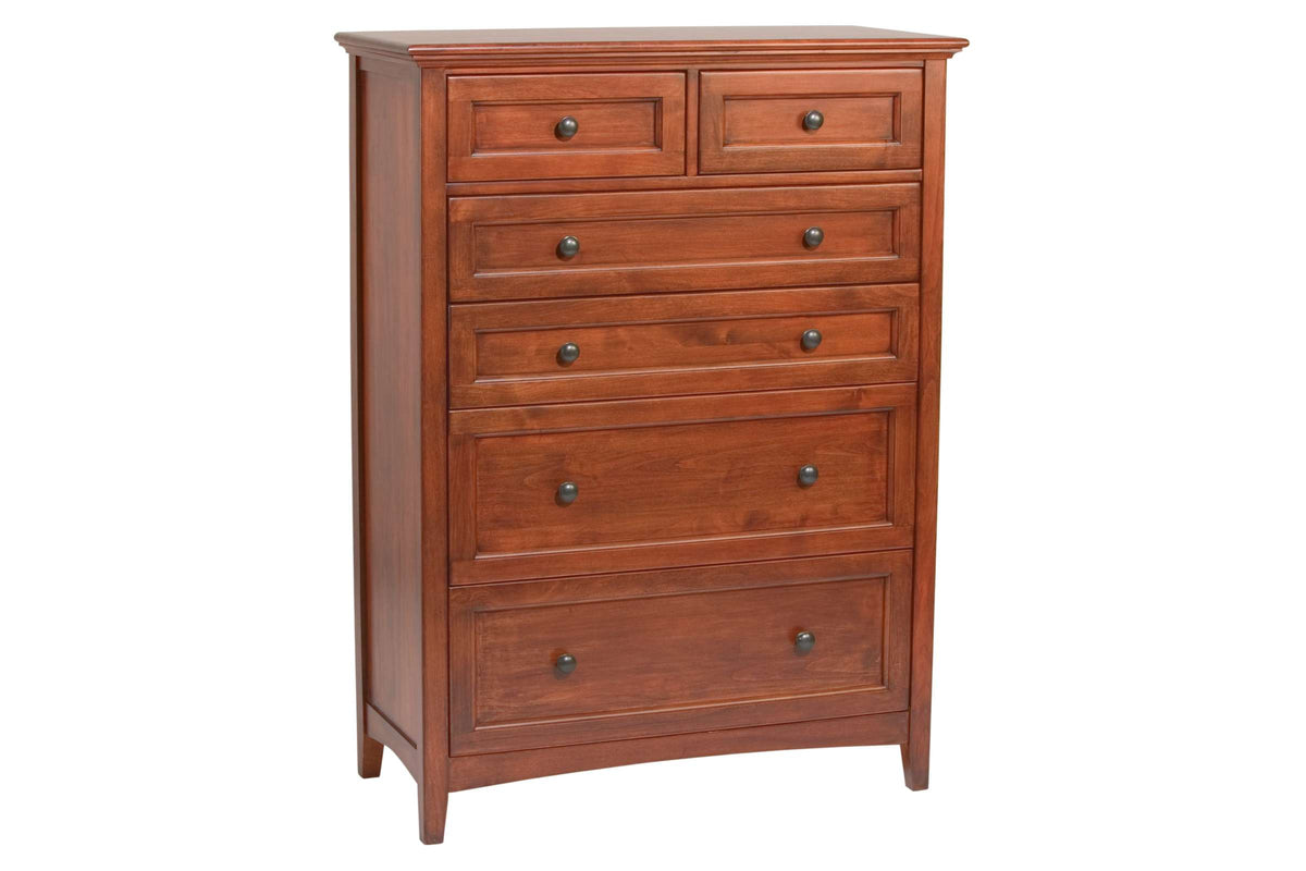 McKenzie 6-Drawer Chest in Glazed Antique Cherry Finish