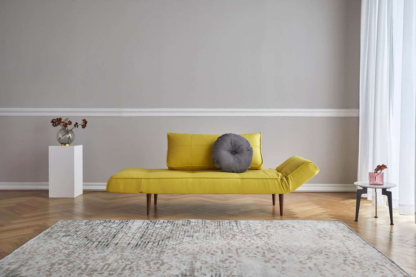 Deluxe Daybed Sofa Bed Boucle Ochre