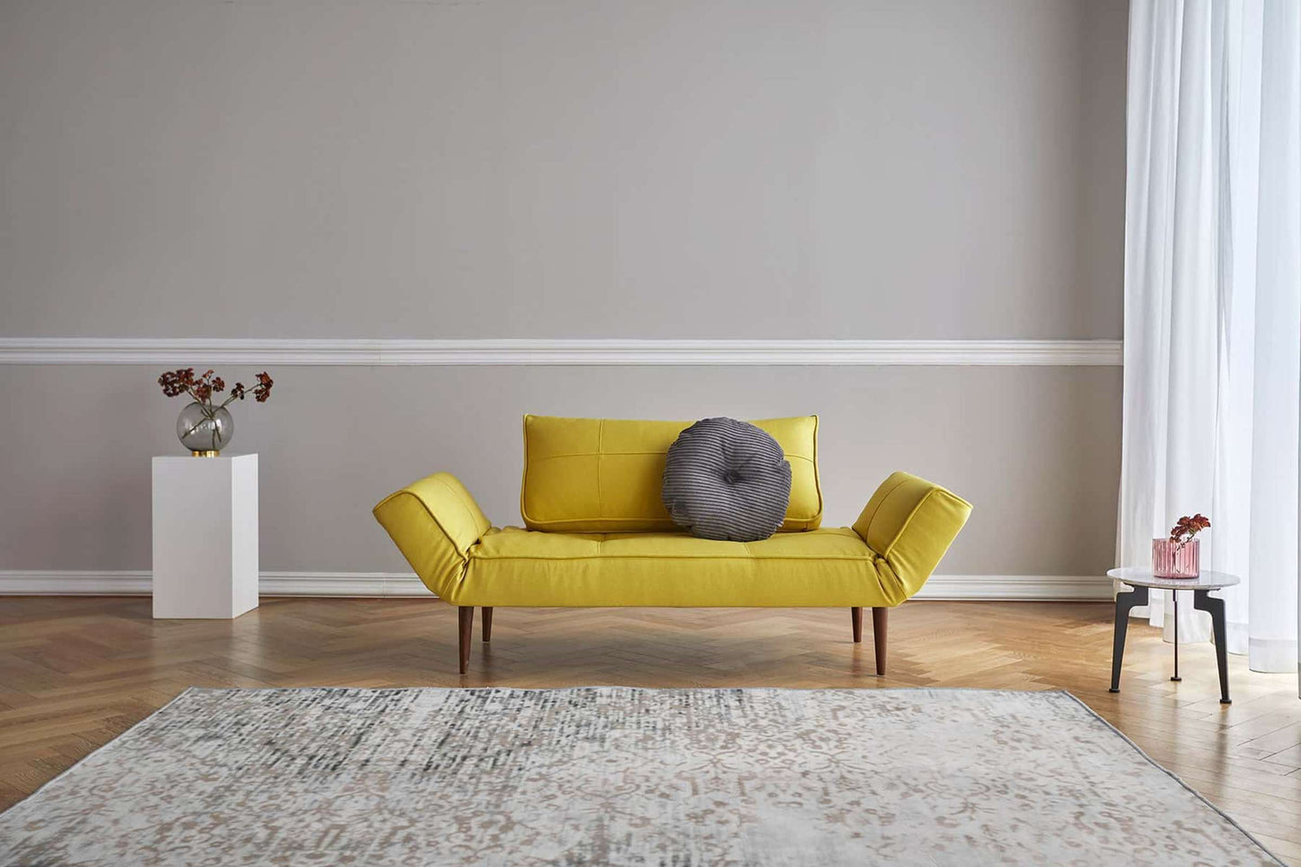 Deluxe Daybed Sofa Bed Boucle Ochre