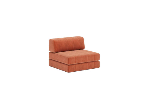 CozyPad Chair Esina Rust Orange - Compact Modular Lounge Chair