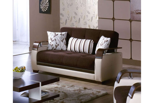 Bellona Natural Colins Brown Loveseat - Modern, Comfortable & Stylish